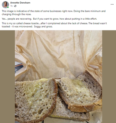 Toasted cheese sandwich fail