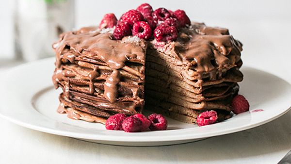 Buckwheat chocolate pancakes