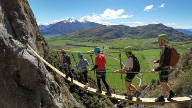 Complete the world&#x27;s highest waterfall cable climb in Wanka