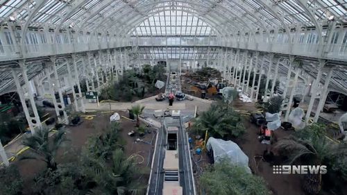 The Temperate House of the gardens has been newly-restored. (9NEWS)