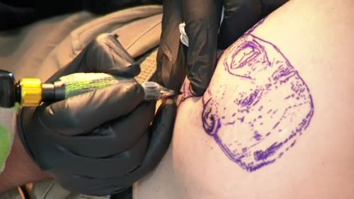 The tattoo took five hours. (9NEWS)