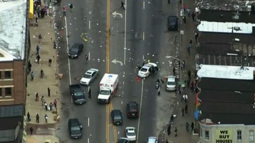 The protests erupted after 25-year-old Freddie Gray died of a spinal injury while in police custody. (9NEWS)