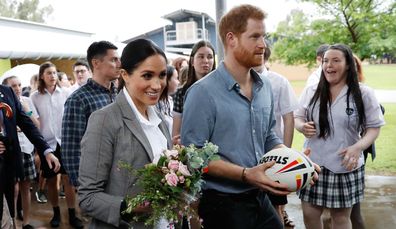 Prince Harry, Duke of Sussex and Meghan, Duchess of Sussex visit students from Dubbo College Senior Campus