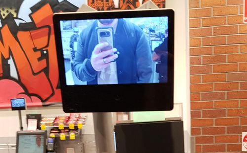 A customer snapped the new technology being trailed in Coles across Melbourne