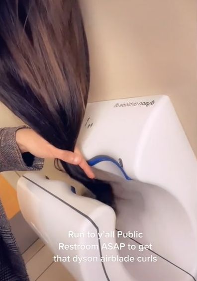 Hair in hand dryer germs warning