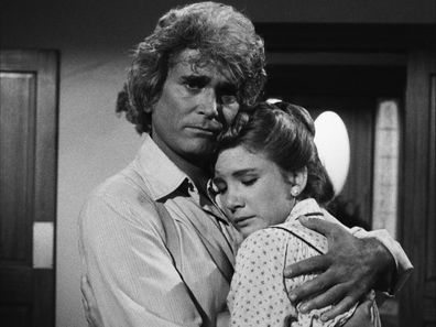 Michael Landon and Melissa Gilbert in Little House: Look Back to Yesterday"