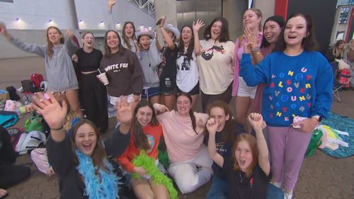 Harry Styles fans have been camping out for his show overnight in Sydney.