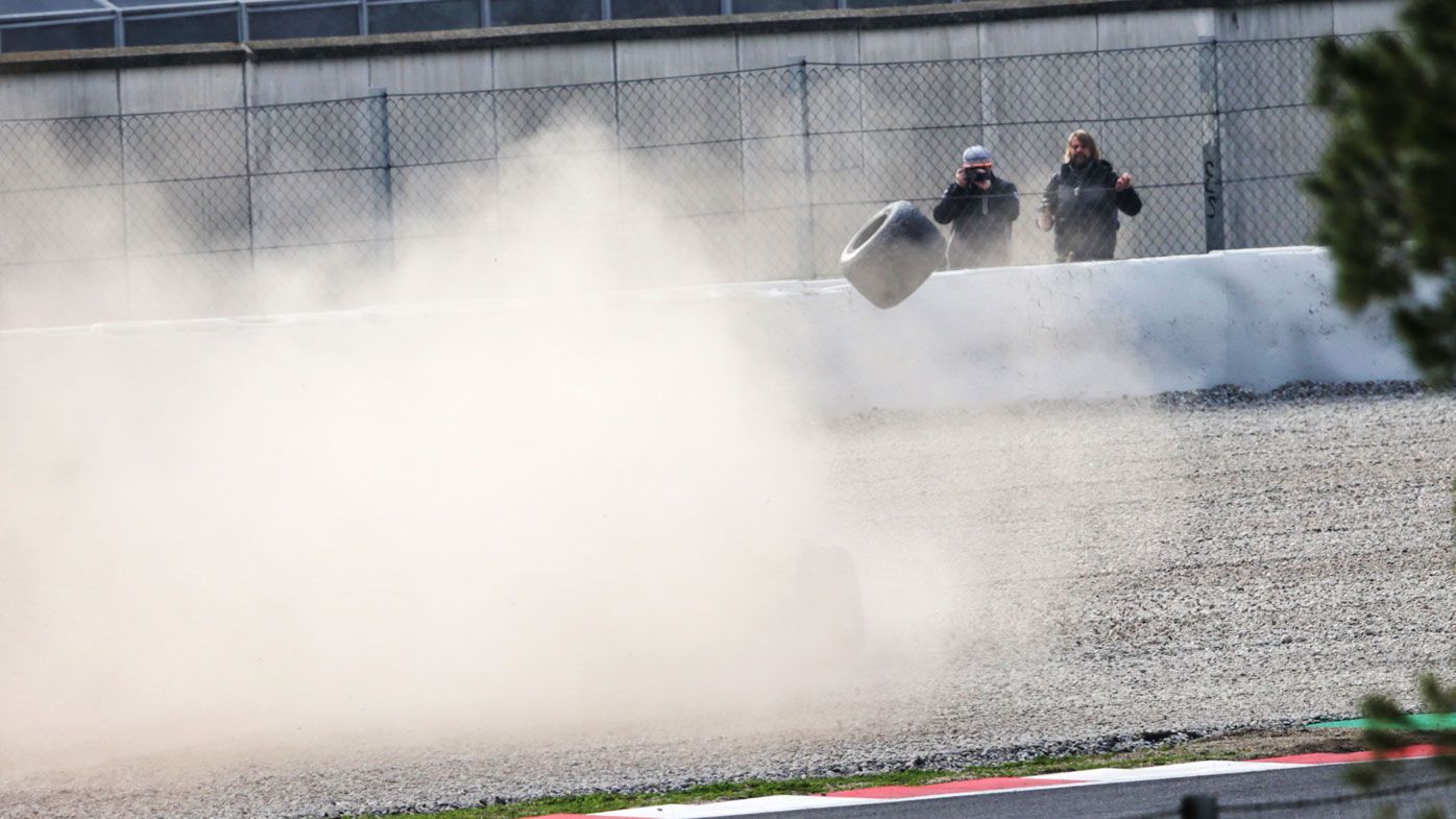 Wheel falls off for Fernando Alonso after six laps in McLaren car at F1 testing