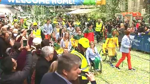 Paralympians welcomed home to Melbourne during CBD parade