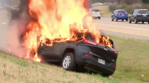 Driver and Bible left virtually unscathed after car engulfed in flames destroyed 