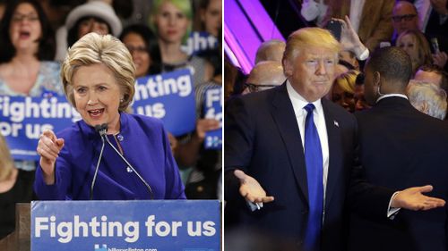 Hillary Clinton scores her fourth primary win, while Donald Trump sweeps five states