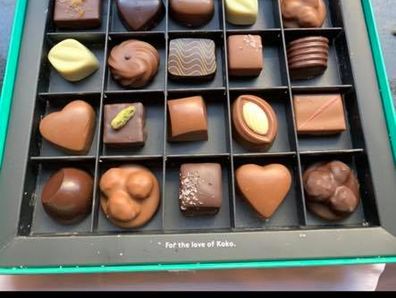 Another delivery, this time a box of chocolates.