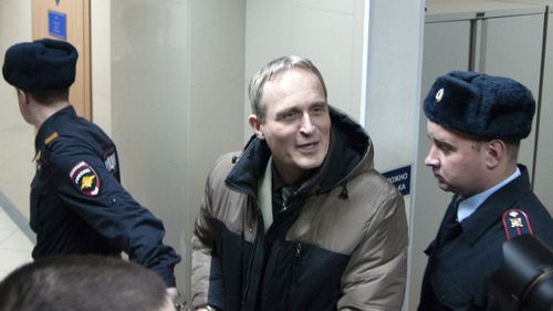A regional court in western Russia sentenced Dennis Christensen to six years in prison.