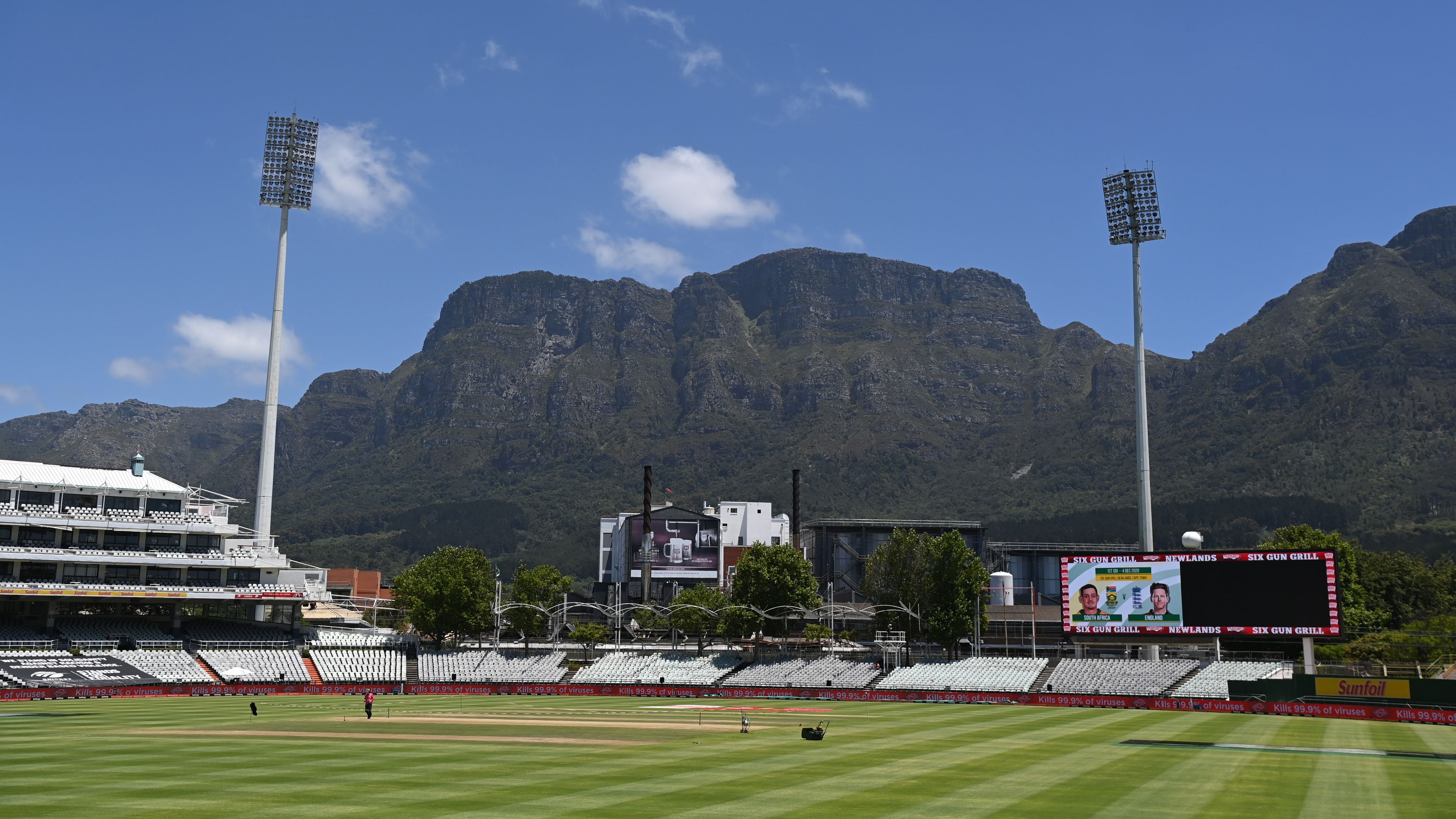 An empty Newlands ahead of the first One Day International.