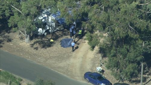 Police found a "horrific" scene when they arrived at the property early on Friday morning. (9NEWS)
