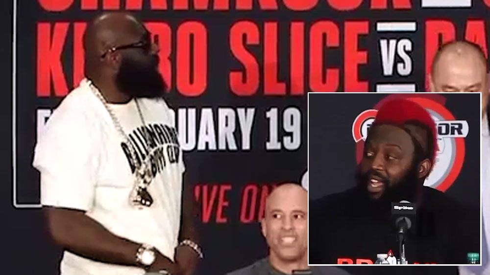 MMA fighter resorts to low blow in press conference