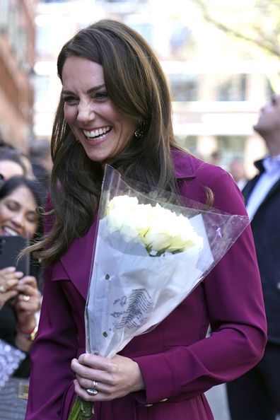 Kate, Princess of Wales, meets members of the public after a visit to The Rectory, Birmingham, England, Thursday, April 20, 2023. 