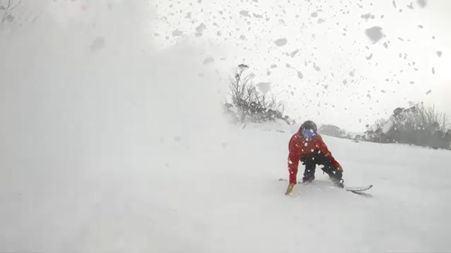 Skiers and snowboarders have celebrated the best first day on Australian slopes in years. (Thredbo)