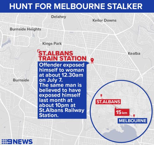 The offender targeted women in two separate incidents. Picture: 9NEWS