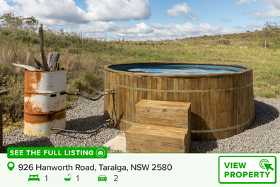 Rustic homestead outdoor bath auction bargain price NSW Domain 