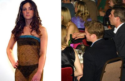 At age 19, she rocked this racy number for the university's charity fashion show - and apparently caught William's pervy eye.
