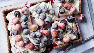 <a href="http://kitchen.nine.com.au/2016/05/16/13/38/cherry-and-almond-tart" target="_top">Cherry and almond tart</a> recipe