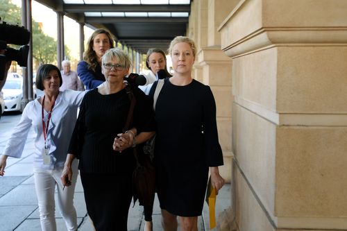 Bettina Schmoock (right) has avoided jail for grooming a student in 2014 and 2015. (AAP)