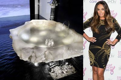 <b>Super-flash feature</b>: $1.8million crystal bath tub<br/><br/>Take notes Kim K... this girl gets glam bath. <br/><br/>The daughter of the world's fourth richest man in the UK Bernie Ecclestone, bought herself a $1.8million crystal tub made from a rock crystal found in the Amazonian rainforest in 2011. <br/><br/>Her reason for the splurge? Because she'll spend lots of time soaking in there...