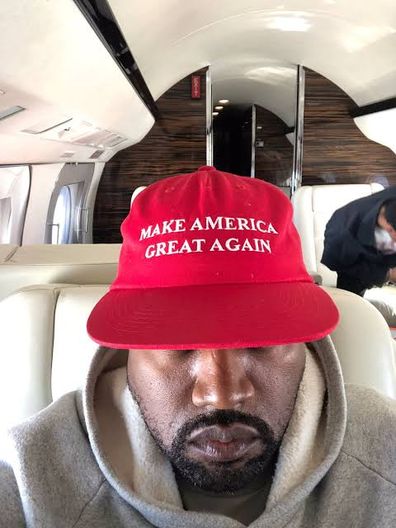 Kanye West, hat, Make America Great Again, Twitter, post 