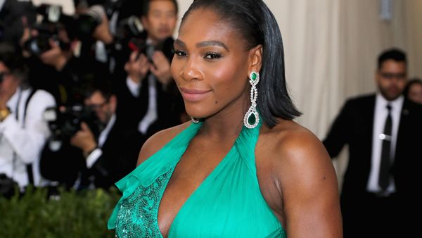 A glowing and gorgeous Serena Williams at the 2017 Met Gala. Image: Getty.