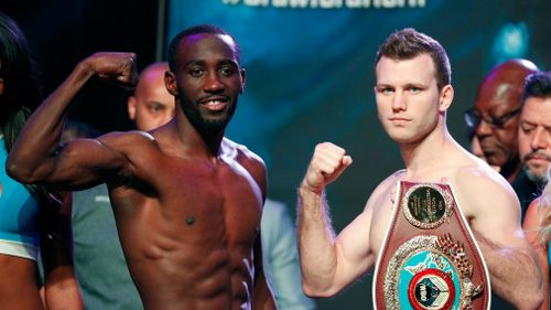 Horn puts his WBO Welterweight title on the line on Sunday afternoon Australian time against American Terence Crawford in Las Vegas. Picture: AP