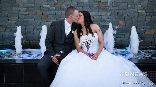 Tenille Eyles and Adam Bradley's special day didn't go as planned. (9NEWS)