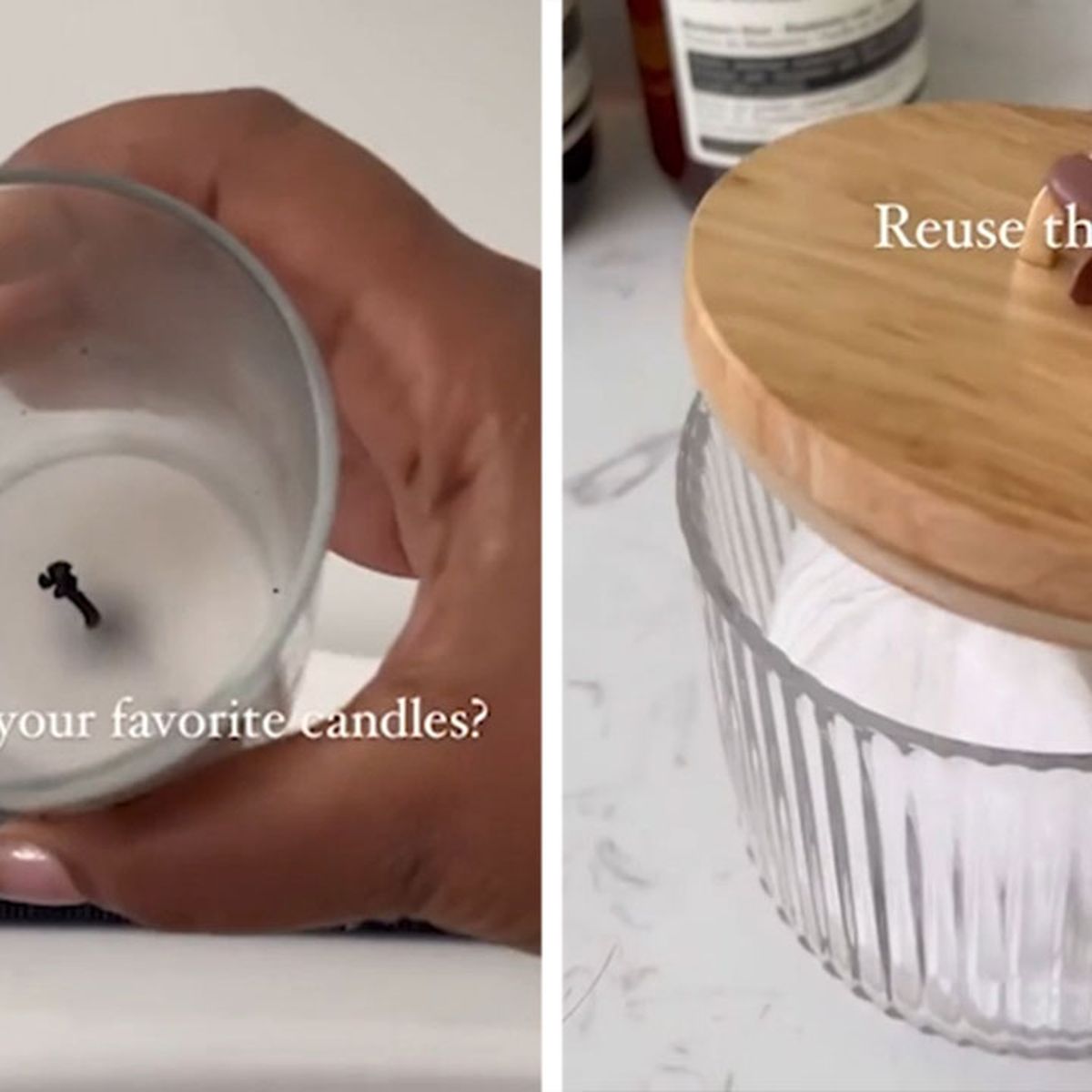 Diy Upcycle Hack How To Turn Your Old Candle Jars Into Stylish Storage Containers
