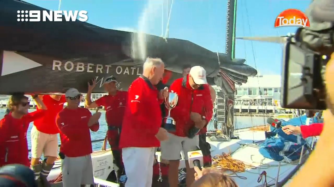 Wild Oats XI claims line honours at the 2018 Sydney to Hobart yacht race