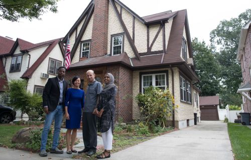 Trump's childhood home becomes showcase for refugees