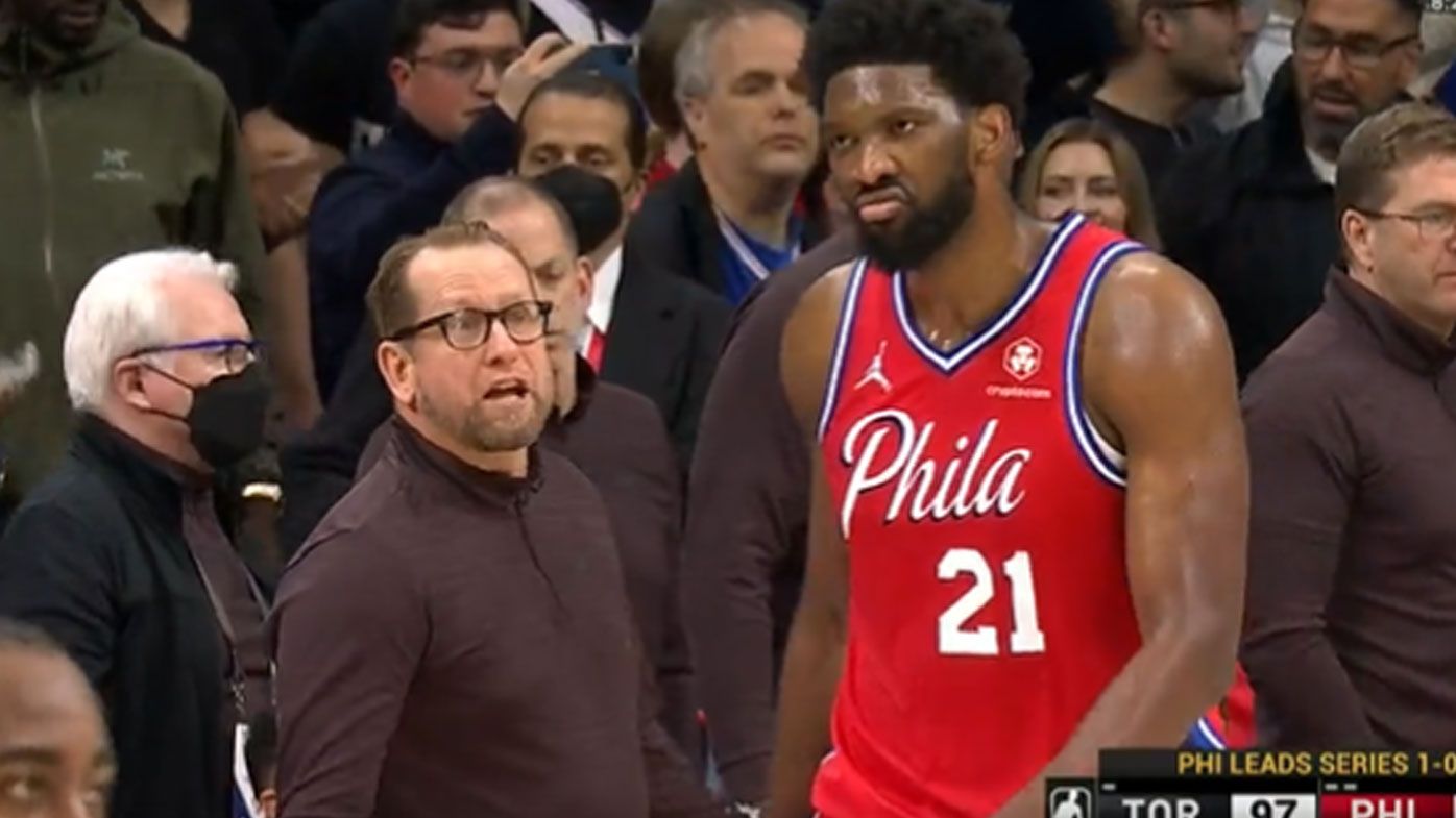 Joel Embiid, Raptors coach face off in confrontation as 76ers take 2-0 series lead over Raptors