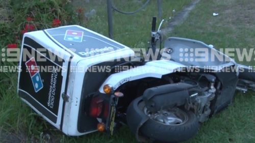 The Domino's scooter, equipped with tracking technology, was recovered after the teen's arrest. (9NEWS 