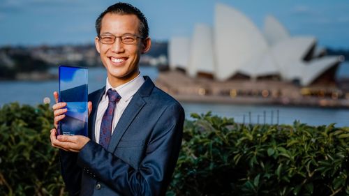 Eddie Woo after being awarded 2018 NSW Local Hero last night (Image: AAP)