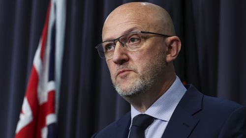 ASIO Director-General of Security Mike Burgess during a press conference following a shooting at Bondi, at Parliament House in Canberra on Sunday 14 December 2025.