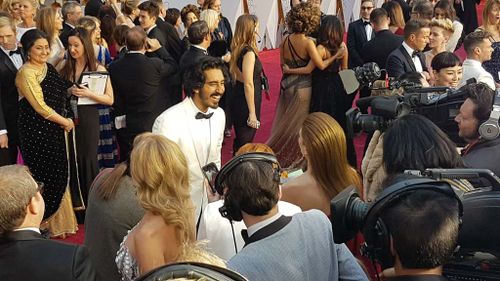 Best Supporting Actor nominee and Lion actor Dev Patel. (9NEWS/Ehsan Knopf)