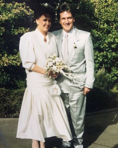 The only photo remaining from Kevin and Janetta's wedding in 1987