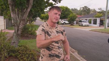 Nathan Young had just parked his car on a street in the suburb of Lawton on Monday when he was allegedly confronted by a man with a knife.