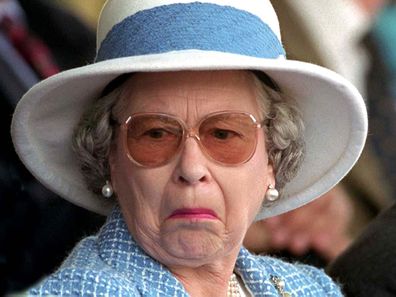The Queen - Not Amused! -  At The Royal Windsor Horse Show.