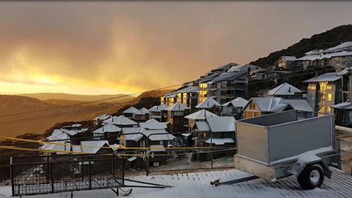 Mount Hotham in Victoria was also snowed on.(Weatherzone)