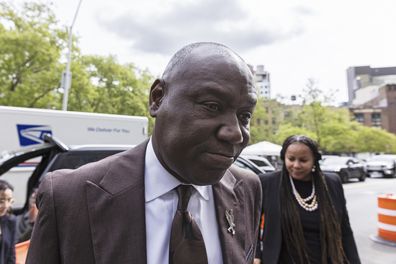 Attorney Ben Crump arrives at Manhattan Federal Court on Wednesday, May 3, 2023, in New York. 
