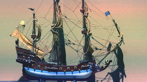 A model of Blackbeard's ship, the Queen Anne's Revenge. Photo: Getty Images