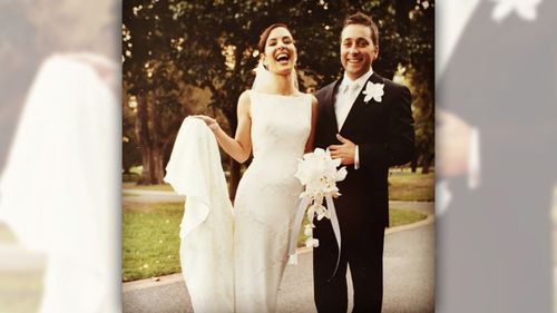 Renae and Matthew Guy on their wedding day.