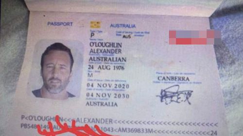 An image of a driver's licence sent to Jane by her scammer in a bid to convince her he really was actor Alex O'Loughlin.