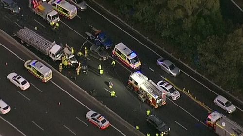 The crash occurred on the M4 at Mays Hill.