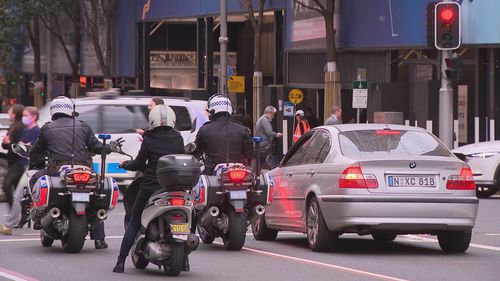 Police crack down on illegal e-bikes in Sydney CBD.